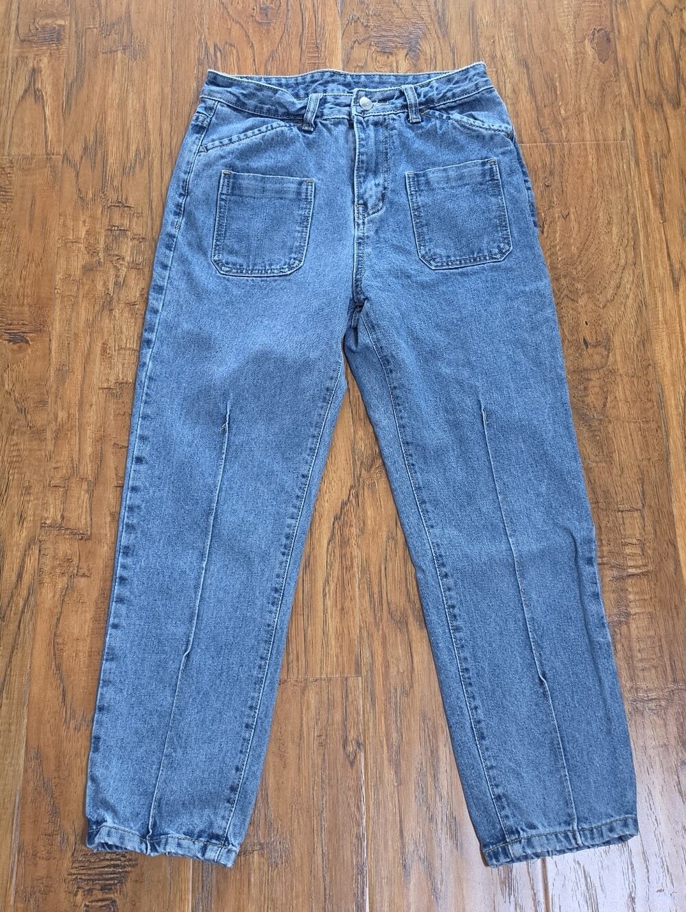 Jonny Son Women's Unique 6 Pocket Blue Denim Jeans Size 27 Classic Straight Fit